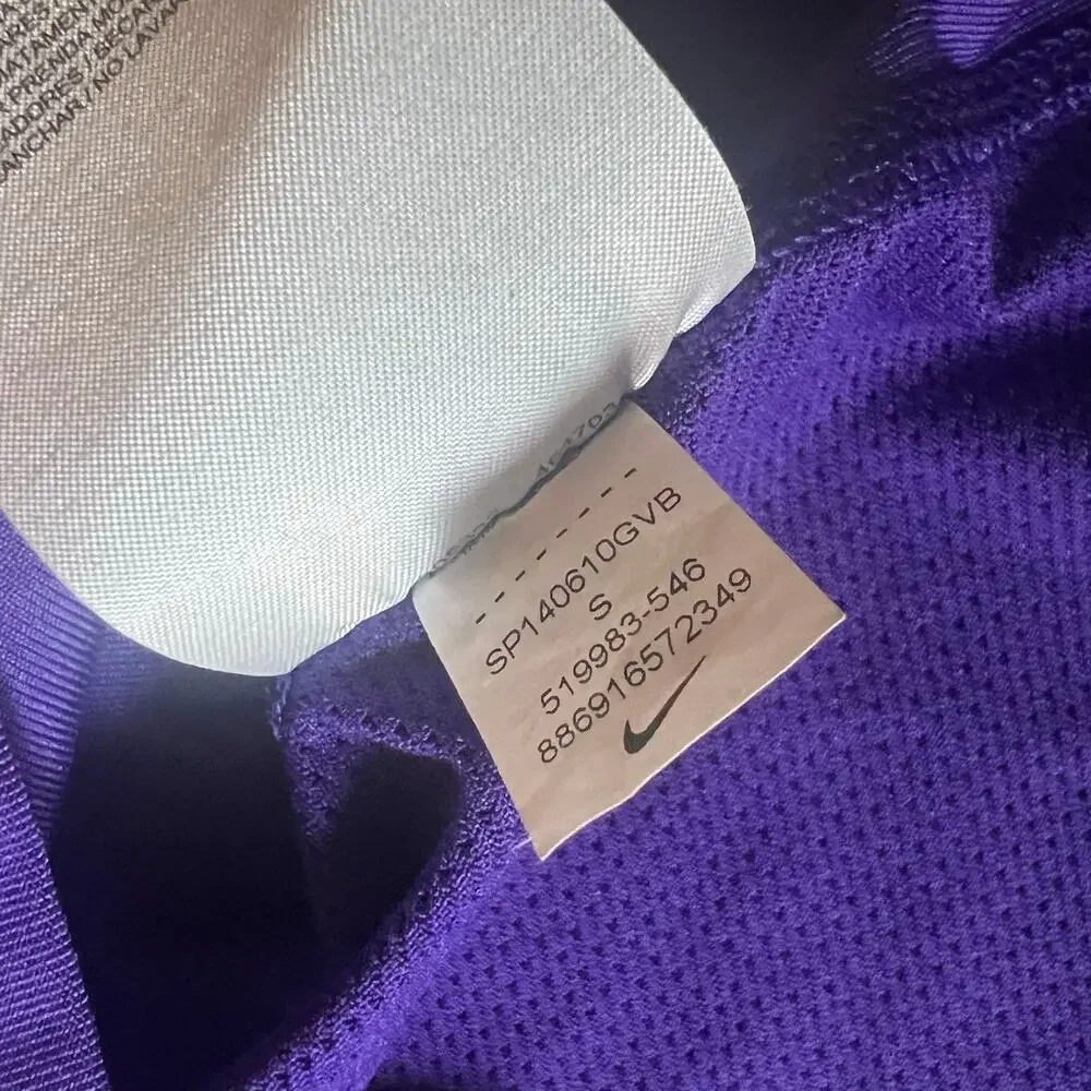 Purple Nike Sleeveless Dri-Fit Jersey Style Tank Top Size Small